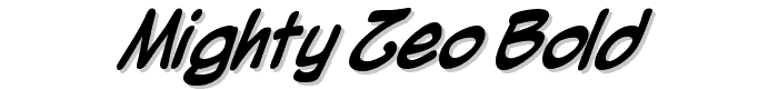 Mighty Zeo Bold font
